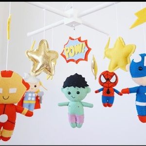 Handcrafted Superhero Mobile - Multicolor